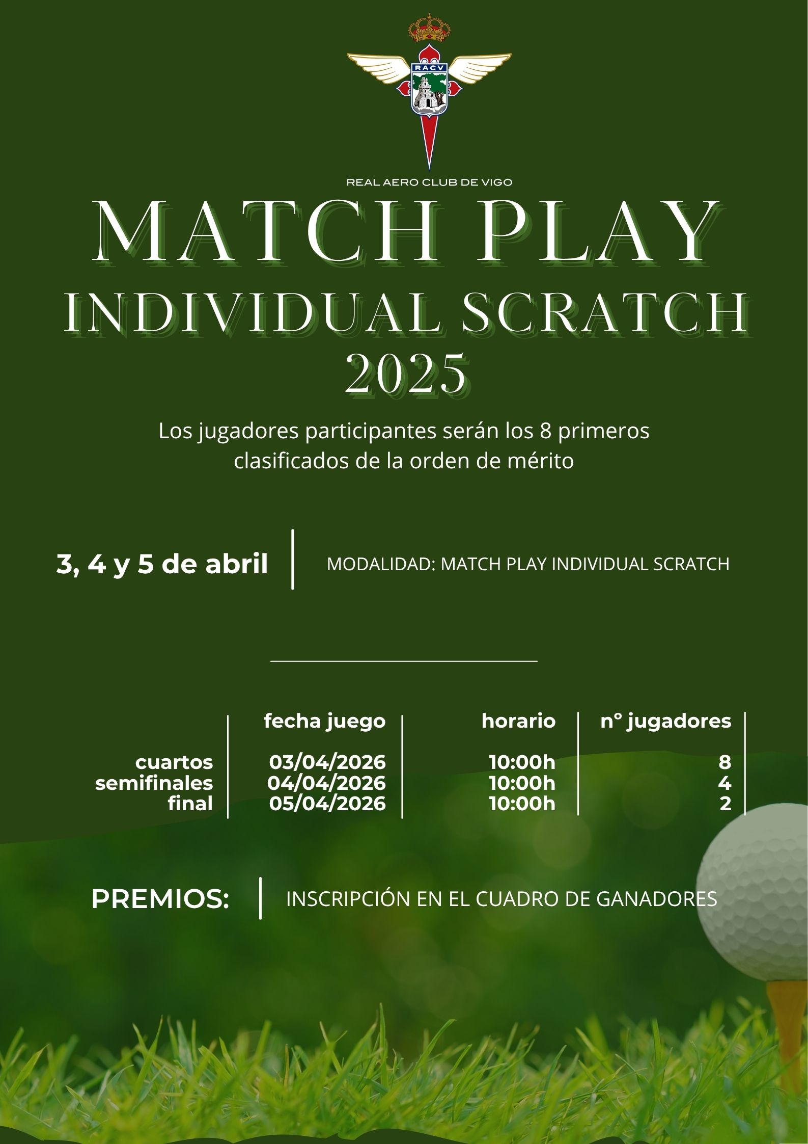 MATCH PLAY INDIVIDUAL SCRATCH
