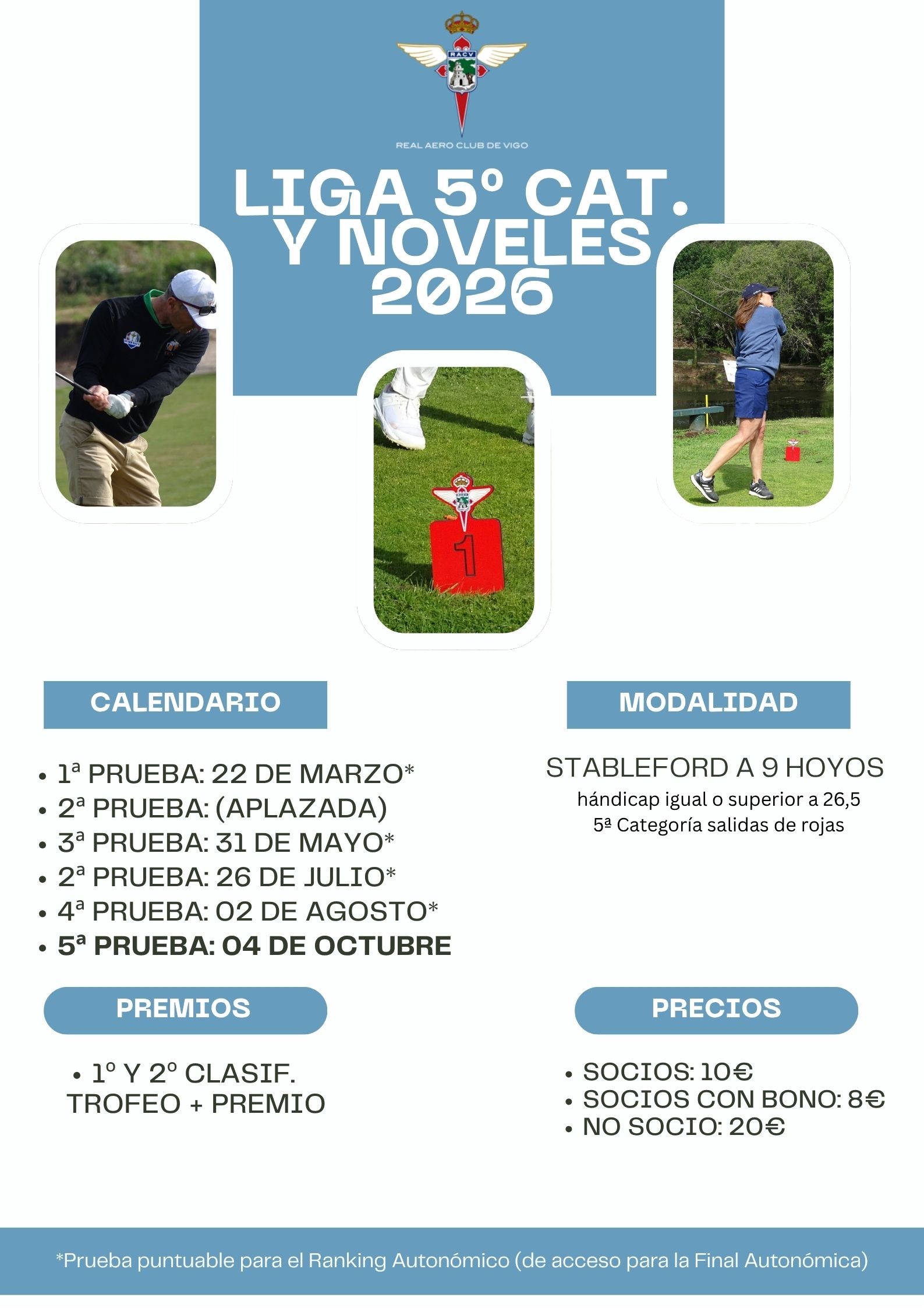 LIGA 5ª CATEGORÍA Y NOVELES 2026 (2ª PRUEBA)